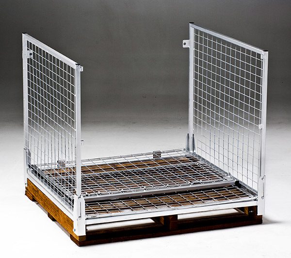 Collapsible timber pallet cage