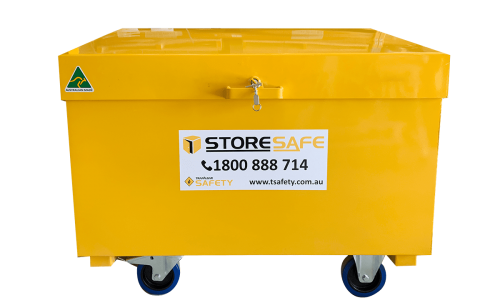 1200mm store safe site box yellow